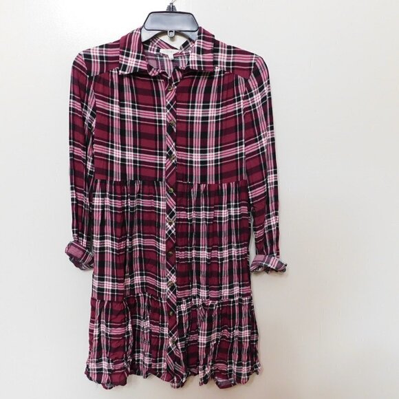 Ultra Flirt Dresses & Skirts - JR420 Ultra Flirt Red Juniors' Plaid Fit & Flare Dress Size Small